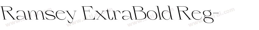 Ramsey ExtraBold Reg字体转换